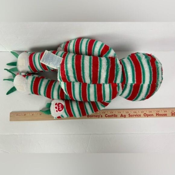Build A Bear Peppermint Twist Sloth Plush holiday red green stripes Christmas BA - Picture 4 of 9